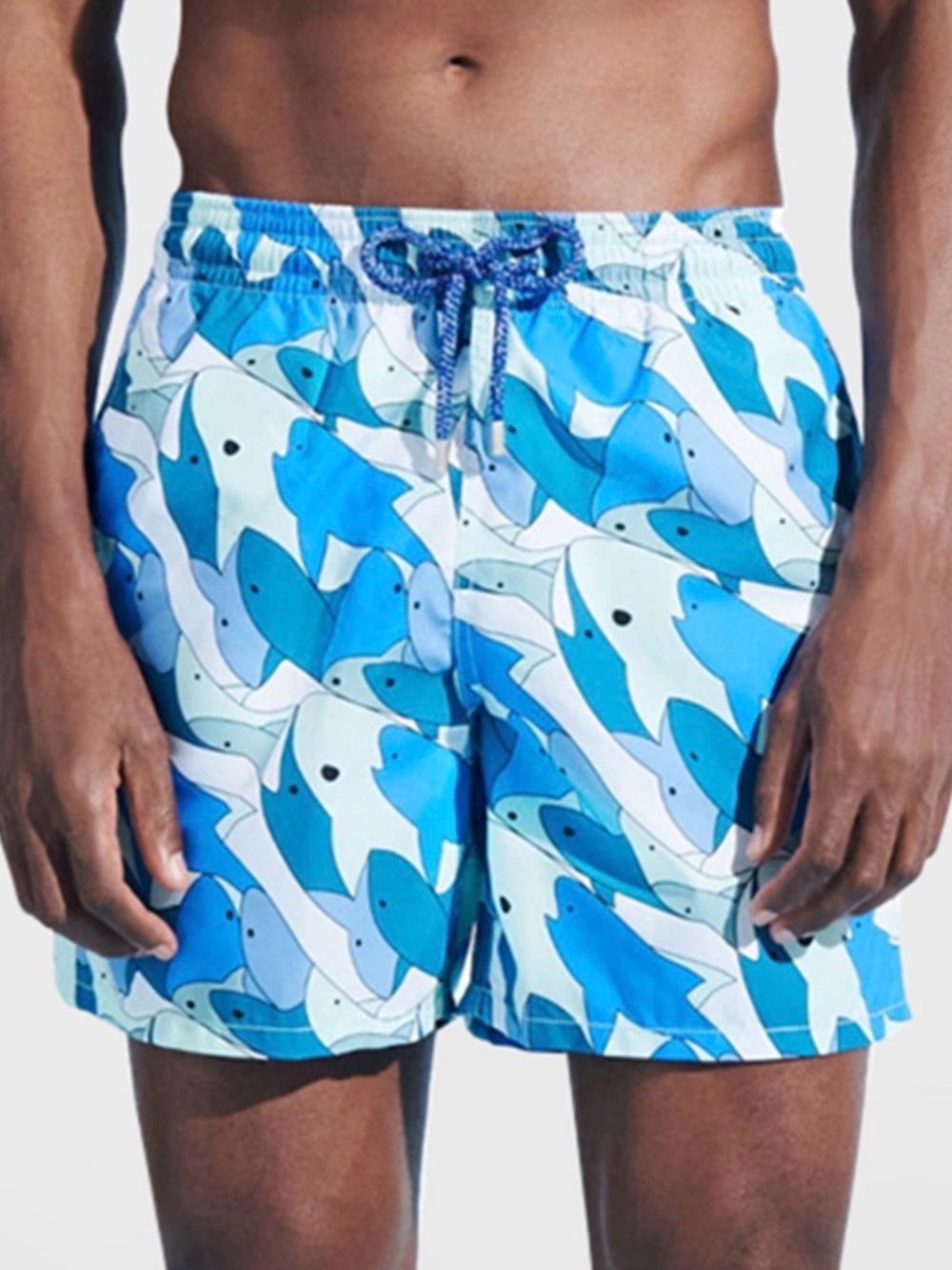 Vilebrequin Shark-Print Men's Swim Shorts Size Large